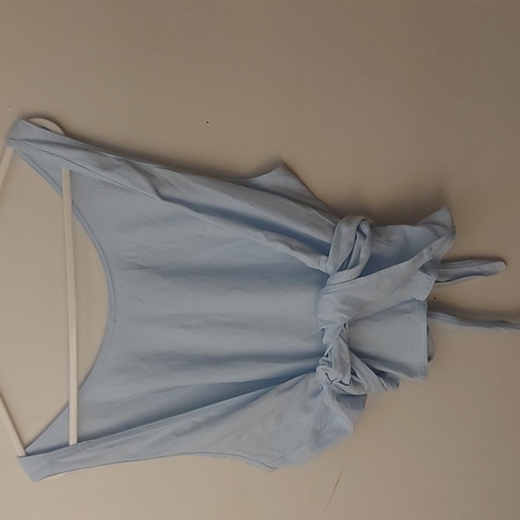 Lululemon Tank Top/ Sexy/ Sz 8/Baby Blue/ Tie Up/ NWOT/ Yoga/ Gym/ Beach - Picture 3 of 5